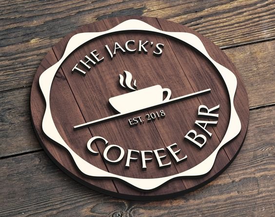Cafe Brand Name Board