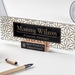 Desk Name Plate, Modern Office Decor