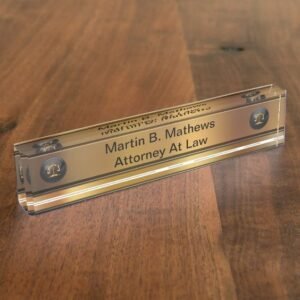 Desk Name Plate - Advocate